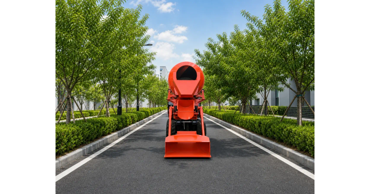 TerraCub T500 concrete mixer photographed from the front