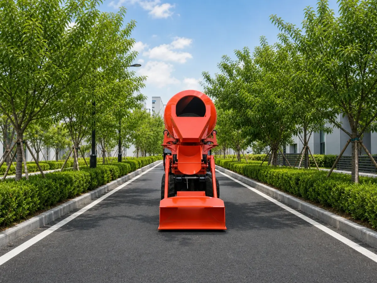 TerraCub T500 concrete mixer photographed from the front