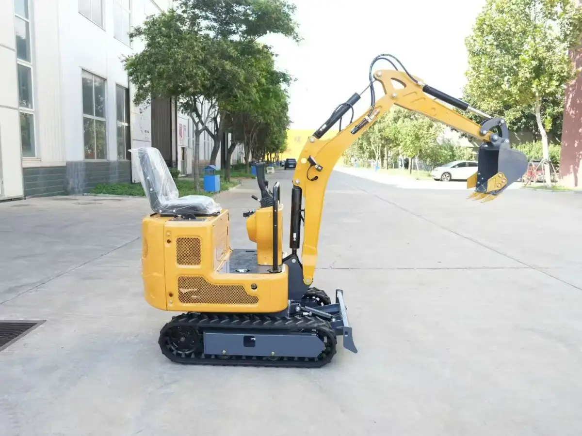 TerraCub 12Q compact excavator left-side profile showing rubber tracks