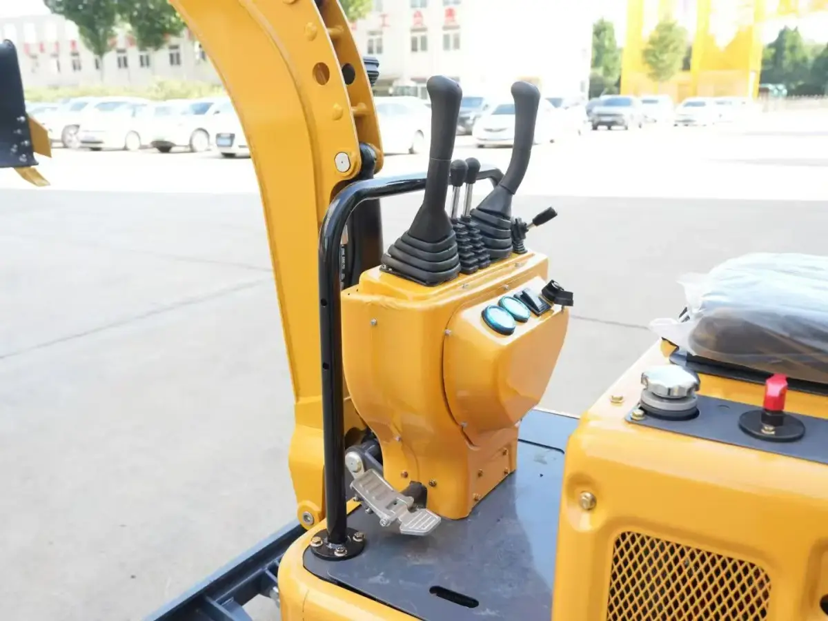 TerraCub 12Q mini excavator control levers and instrument panel